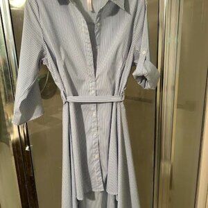 Lovesong blue and white striped dress